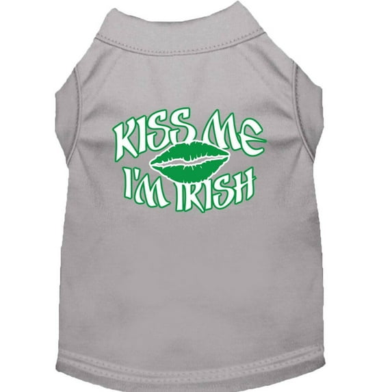 Pet Dog Cat Shirt Screen Printed, "Kiss Me I'm Irish"