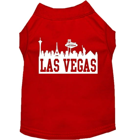 Las Vegas Skyline Screen Print Shirt Red XL (16)