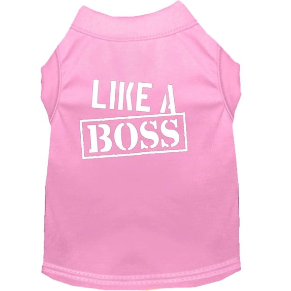 Pet Dog Cat Shirt Screen Printed, "Like A Boss"