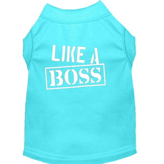 Pet Dog Cat Shirt Screen Printed, "Like A Boss"
