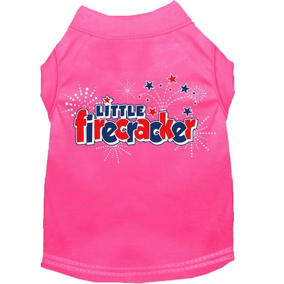 Little Firecracker Screen Print Shirts Bright Pink XL (16)