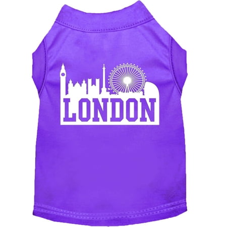 London Skyline Screen Print Shirt Purple XL (16)