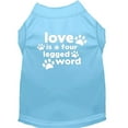 thumbnail image 1 of Love is a Four Leg Word Screen Print Shirt Baby Blue XL (16), 1 of 9