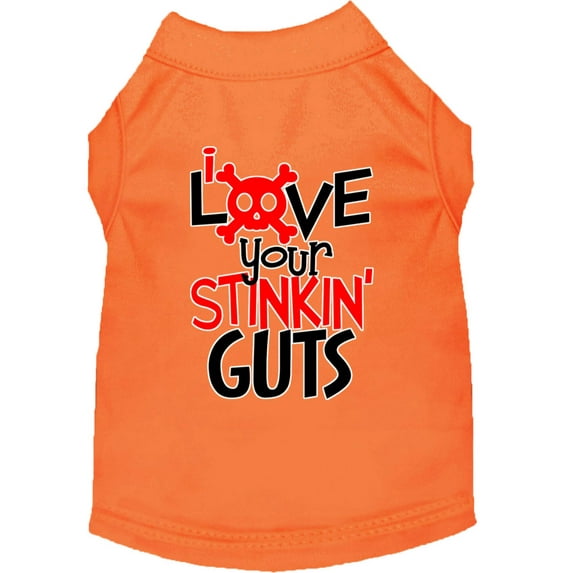 Pet Dog Cat Shirt Screen Printed, "Love Your Stinking Guts"