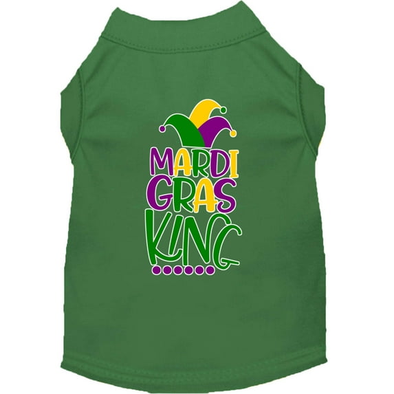 Pet Dog Cat Shirt Screen Printed, "Mardi Gras King"