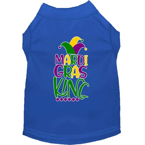 Pet Dog Cat Shirt Screen Printed, "Mardi Gras King"
