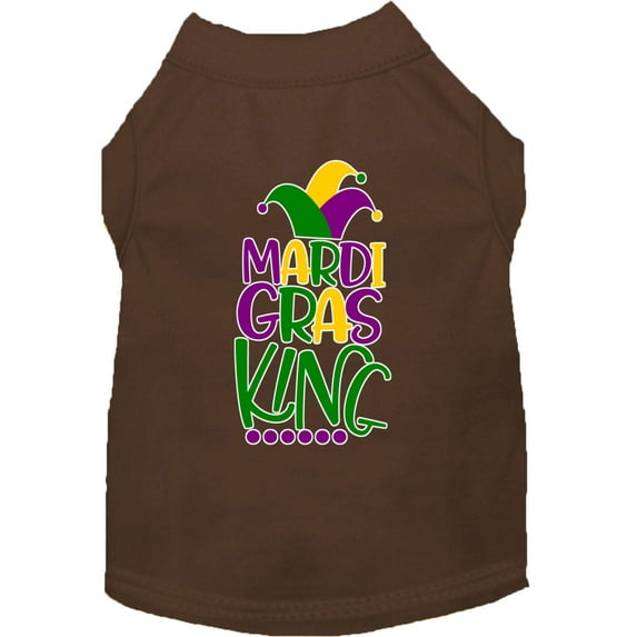Pet Dog Cat Shirt Screen Printed, "Mardi Gras King"