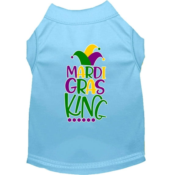 Pet Dog Cat Shirt Screen Printed, "Mardi Gras King"