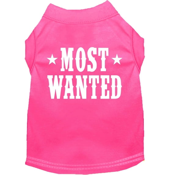 Pet Dog Cat Shirt Screen Printed, "Most Wanted"
