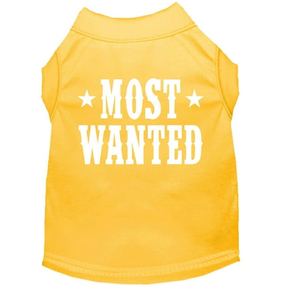 Pet Dog Cat Shirt Screen Printed, "Most Wanted"