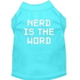 thumbnail image 1 of Nerd is the Word Screen Print Shirt Aqua XXXL(20), 1 of 9