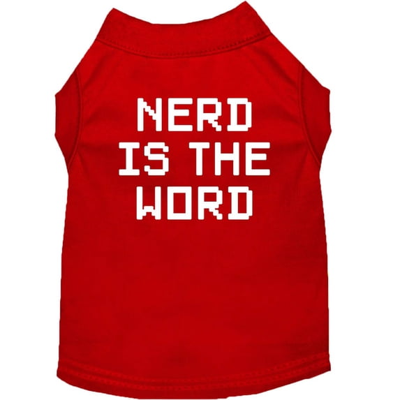 Nerd is the Word Screen Print Shirt Red XXXL(20)