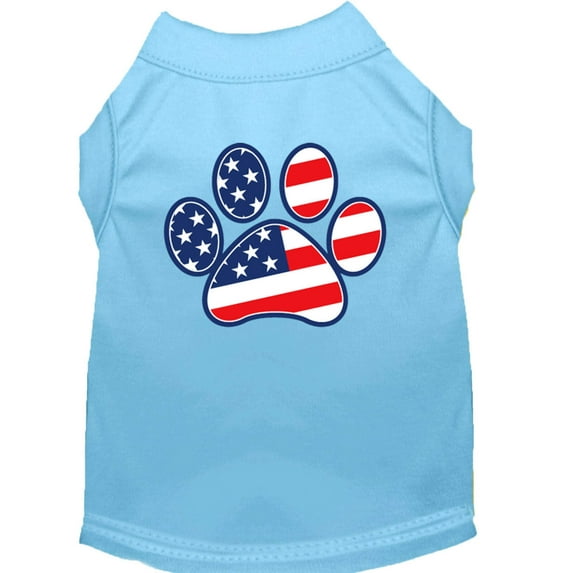 Pet Dog Cat Shirt Screen Printed, "Patriotic Paw"