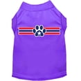 thumbnail image 1 of Patriotic Star Paw Screen Print Shirts Purple XXL (18), 1 of 11