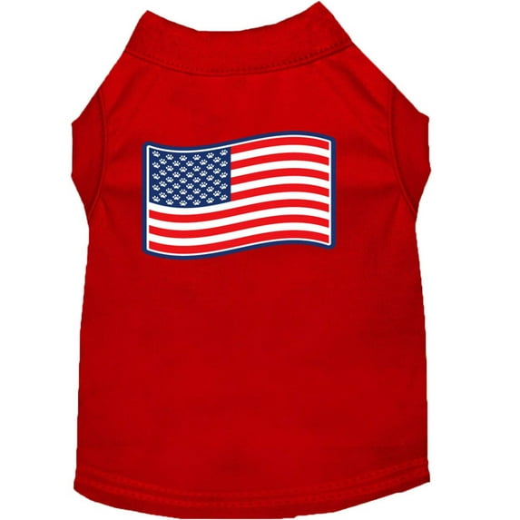 Paws and Stripes Screen Print Shirts Red XS (8)