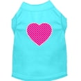 thumbnail image 1 of Pet Dog  Cat Shirt Screen Printed, "Pink Swiss Dot Heart", 1 of 9