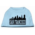 thumbnail image 1 of San Francisco Skyline Screen Print Shirt Baby Blue XS (8), 1 of 10