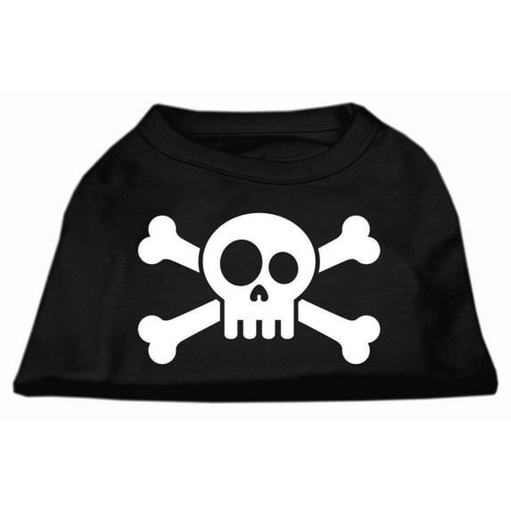 Skull Crossbone Screen Print Shirt Black Lg (14)