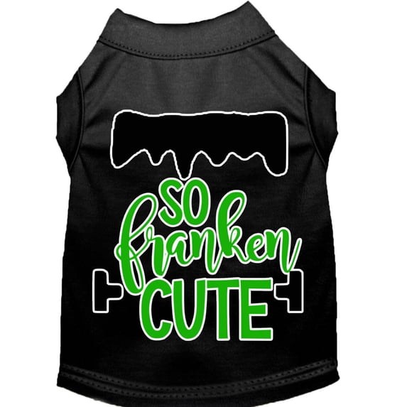 Pet Dog Cat Shirt Screen Printed, "So Franken Cute"