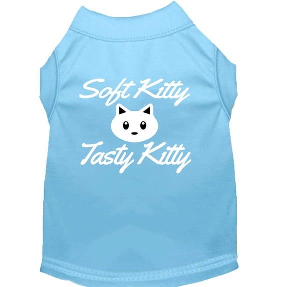 Pet Dog Cat Shirt Screen Printed, "Soft Kitty, Tasty Kitty"