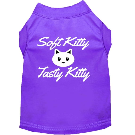 Pet Dog Cat Shirt Screen Printed, "Soft Kitty, Tasty Kitty"
