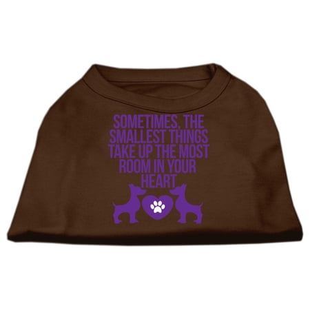 Pet Dog Cat Shirt Screen Printed, "Sometimes The Smallest Things Take Up The Most Room In Your Heart"