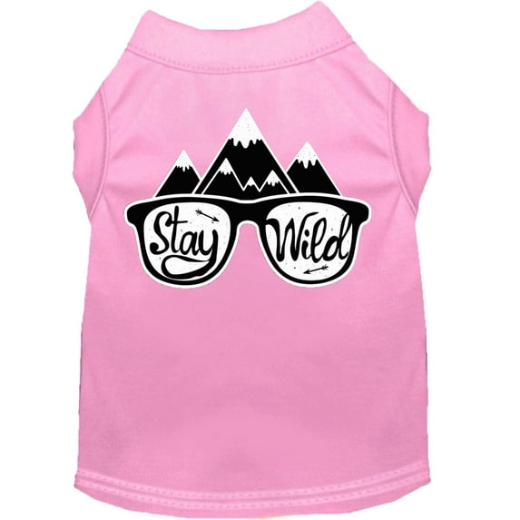 Pet Dog Cat Shirt Screen Printed, "Stay Wild"