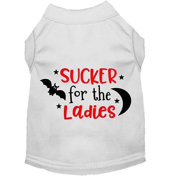 Pet Dog Cat Shirt Screen Printed, "Sucker For The Ladies"