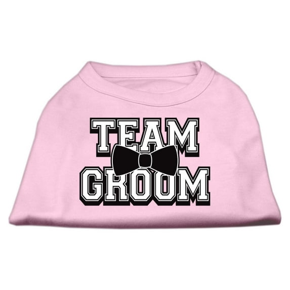 Team Groom Screen Print Shirt Light Pink XXL (18)