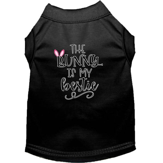 Pet Dog Cat Shirt Screen Printed, "The Bunny Is My Bestie"