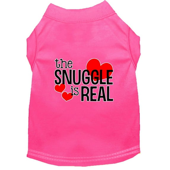 Pet Dog Cat Shirt Screen Printed, "The Snuggle Is Real"
