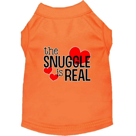 Pet Dog Cat Shirt Screen Printed, "The Snuggle Is Real"