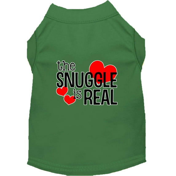 Pet Dog Cat Shirt Screen Printed, "The Snuggle Is Real"