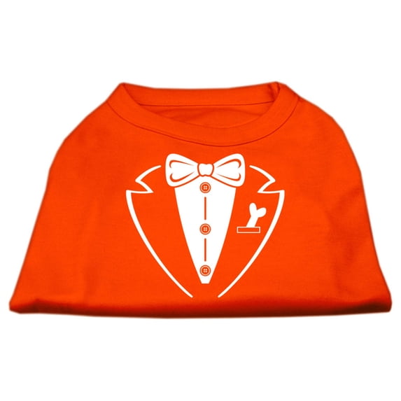 Tuxedo Screen Print Shirt Orange XXL (18)