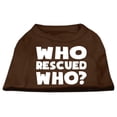thumbnail image 1 of Pet Dog  Cat Shirt Screen Printed, "Who Rescued Who?", 1 of 11
