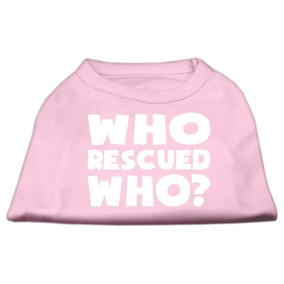Pet Dog Cat Shirt Screen Printed, "Who Rescued Who?"