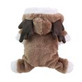 thumbnail image 1 of Pet Dog Cat Soft Winter Fleece Jumpsuit, Warm Snug Four-Legged Comfortable Coat, Cozy Snowsuit for All Breeds Cold Weather Outdoor Fun Brown XL, 1 of 8