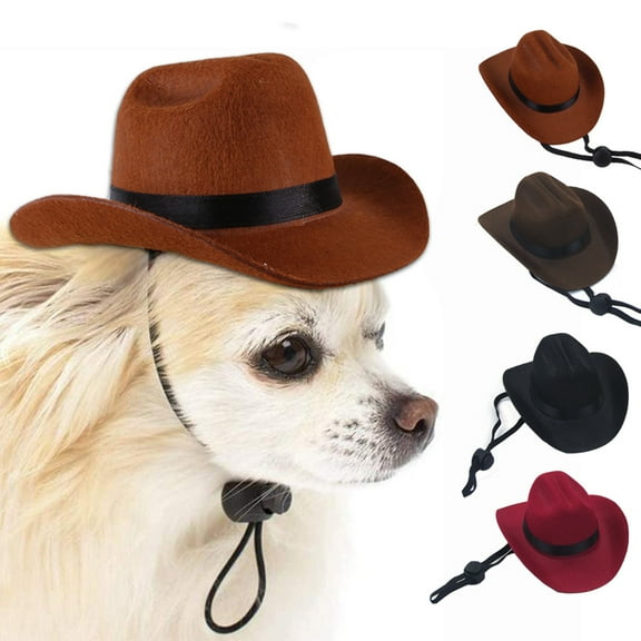 Pet Dog Cat Western Cowboy Hat, Funny Pet Hat, Adorable Puppy Kitten Decoration, Adjustable Pet Hat, Suitable for All Kinds of Small and Medium Dogs and Medium and Large Cats