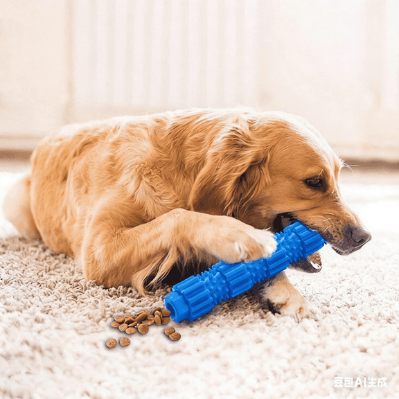 Pet Dog Chew Toy Treat Dispenser Non Toxic TDR Rubber Tooth Cleaning Molar Toy Aggressive Chewer Training