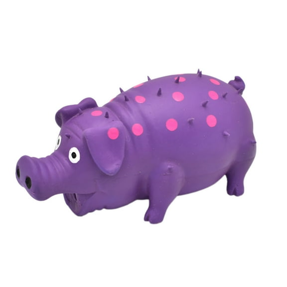 Pet Dog Chew Toys Teething Chews for Puppies Cute Rubber Screaming Pig Dog Stuff Strong Grunts Squeaky Dog Chew Rope Puppy Molar Teeth Vocal Dog Chewing Bones Toy Pet Products