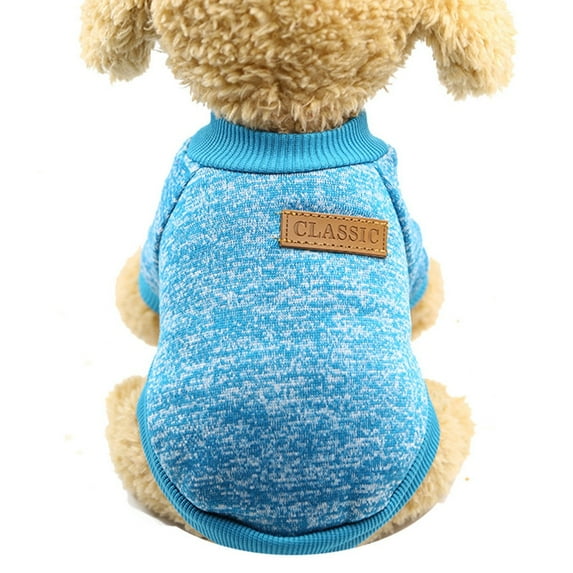 Pet Dog Classic Knitwear Sweater, Coat Warm Winter Sweater for Small, Medium Dog, Warm Pet Dog Cat Clothes, Blue XXL