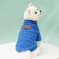 thumbnail image 1 of Pet Dog Classic Sweater, Soft Fleece Coat for Small,Medium Dog,Warm Pet Dog Cat Clothes,Soft Puppy - Blue, 6XL, 1 of 8