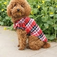 thumbnail image 1 of Pet Dog Clothes Autumn Winter Cotton Plaid Pattern Small Breeds Warm Washable, 1 of 5