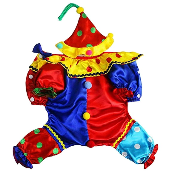 Dog Christmas Costume, Dog Clown Costume Pet Costume For Small Dogs And Cats Super Funny Clown Style Clothes Cosplay Party