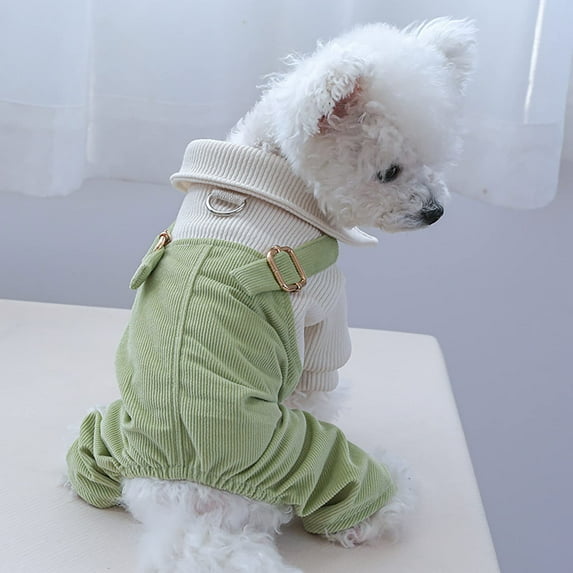 Pet Dog Clothing Autumn Winter Corduroy Overalls Warm Comfortable Durable Pet Apparel for Small Medium Large Dogs