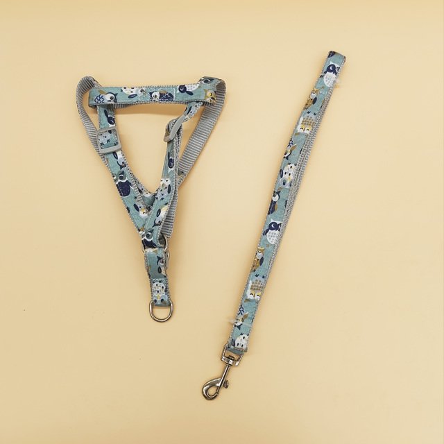 Pet Dog Collar Harness Leash Soft Pet Cat Walking Lead Harness Durable