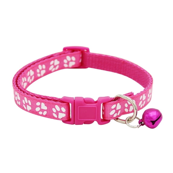 Pet Dog Collar with Bell Adjustable 7.48"-12.60" Reflective Nylon Dog Collar Durable Heavy Duty for All Breed All Weather