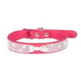 thumbnail image 1 of Pet Dog Collar with Faux Crystal Bow Dress-Up Adjustable Necklace with Inlaid Rhinestone - Adds Elegance and Style to Your Pet's Look, 1 of 8