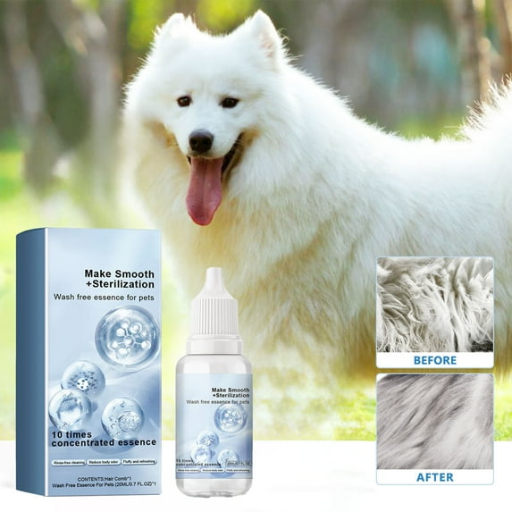 Pet Dog Conditioner for Cats and Pets Deep Hydrating Leave-in Natural Dead Sea Minerals Skin Moisturizer Polish Deeply Absorbing with Vitamins Natural Ingredients - 1x Pet Conditioner 1PCS