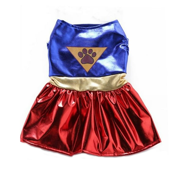 Pet Dog Dress Costume,DC Heroes and Villains Collection Pet Costume-Supergirl Cat Cosplay Skirt